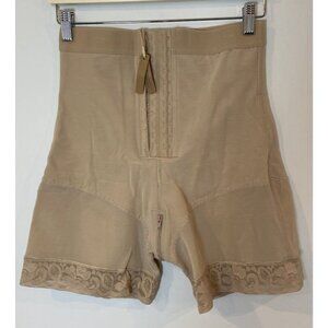 NWT Shapellx Shorts Shapewear Hook Eye Zipper Tan Size XL New